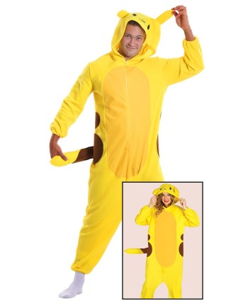 DISFRAZ DE PIKA CHU KIGURUMI PARA ADULTO