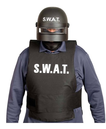 CASCO SWAT ANTIDISTURBIOS CON VISERA ADULTO