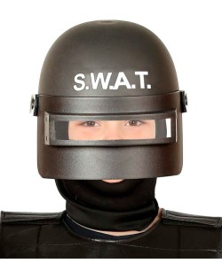 CASCO SWAT ANTIDISTURBIOS CON VISERA INFANTIL