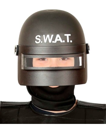 CASCO SWAT ANTIDISTURBIOS CON VISERA INFANTIL