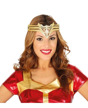 DIADEMA SUPERHEROINA PURPURINA ORO
