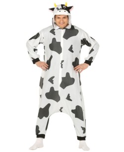DISFRAZ DE VACA KIGURUMI PARA ADULTO