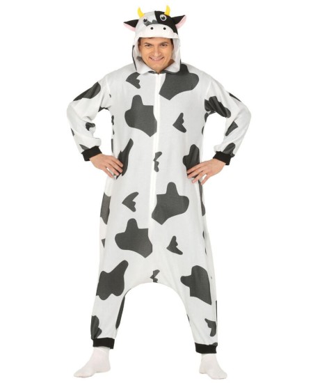 DISFRAZ DE VACA KIGURUMI PARA ADULTO