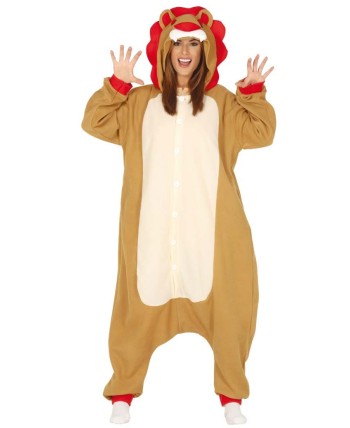 DISFRAZ DE LEON ROJO KIGURUMI