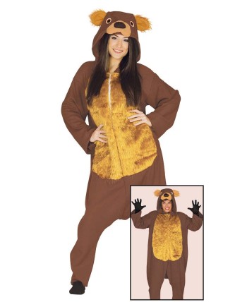 DISFRAZ DE OSO MARRON KIGURUMI