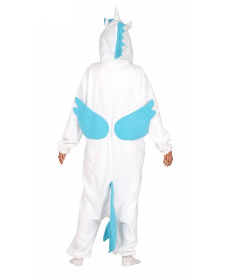 DISFRAZ DE UNICORNIO AZUL KIGURUMI