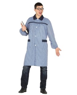 DISFRAZ DE BATA DE COLEGIO PREESCOLAR AZUL