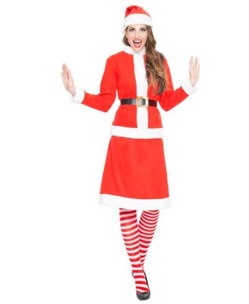 DISFRAZ DE MAMA NOEL TRAJE FALDA ECONOMICO