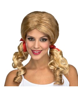 PELUCA 2 COLETAS RUBIA COLEGIALA