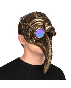 MASCARA DORADA DR. PESTE STEAMPUNK