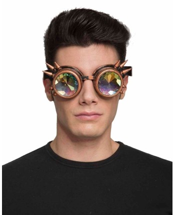 GAFAS COBRE CRISTAL HOLOGRAMA PINCHOS STEAMPUNK