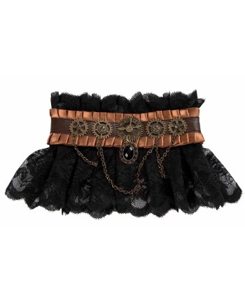 COLLAR STEAMPUNK MECANISMOS PUNTILLA NEGRA