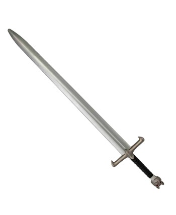 ESPADA FOAM MEDIEVAL LARGA LOBO PLATA