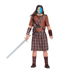 DISFRAZ DE ESCOCES BRAVEHEART MARRON PARA HOMBRE