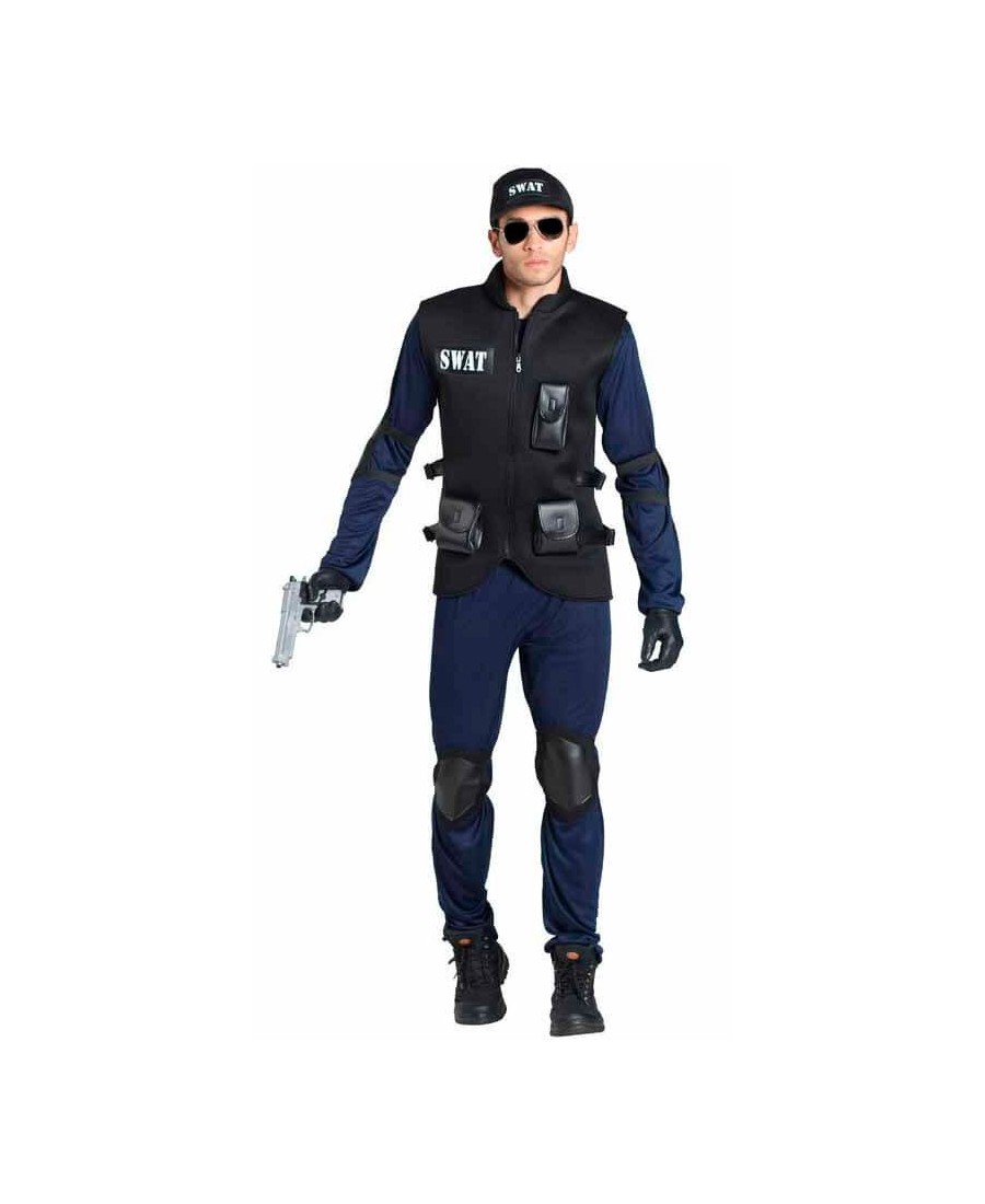 Disfraz de policía SWAT para niños, cosplay de Halloween, S.W.A.T.