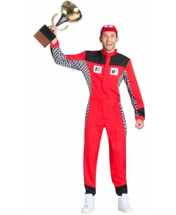 DISFRAZ DE PILOTO DE COCHES ROJO PARA HOMBRE