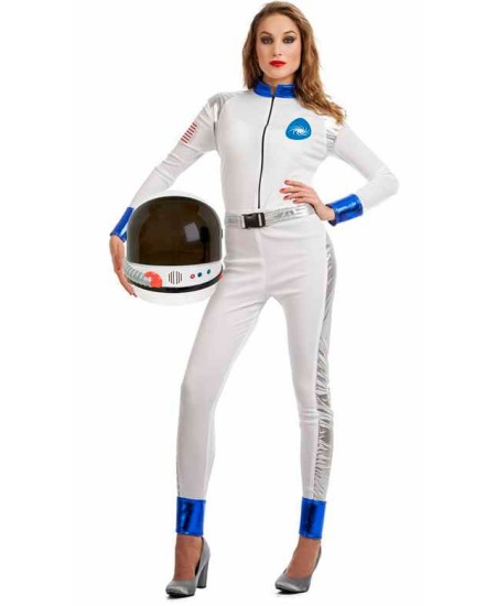 DISFRAZ DE ASTRONAUTA BLANCO Y AZUL PARA MUJER