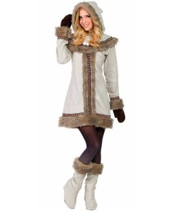 DISFRAZ DE ESQUIMAL GRIS PARA MUJER