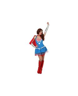 DISFRAZ DE CAPITANA AMERICA SEXY MUJER