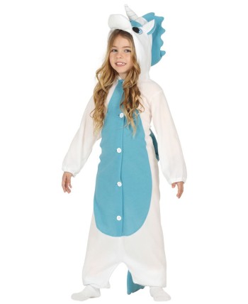 DISFRAZ DE UNICORNIO PIJAMA AZUL INFANTIL