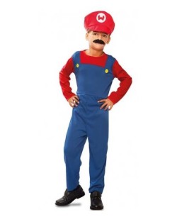 DISFRAZ DE FONTANERO ROJO PARA NIÑO