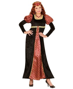 DISFRAZ DE PRINCESA MEDIEVAL NEGRO PARA MUJER