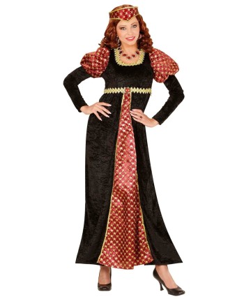 DISFRAZ DE PRINCESA MEDIEVAL NEGRO PARA MUJER