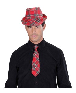 CORBATA ROJA DE CUADROS 2