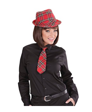 CORBATA ROJA DE CUADROS