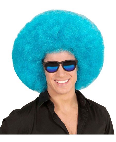 PELUCA AFRO AZUL