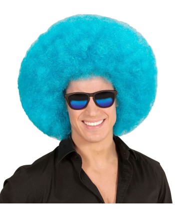 PELUCA AFRO AZUL