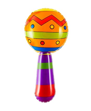 MARACA HINCHABLE COLORES CON SONIDO