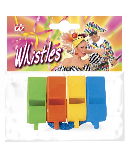 SILBATOS DE COLORES 4 UNIDADES