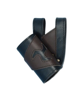 PORTA ESPADAS MARRON Y NEGRO CUERO TAHALI