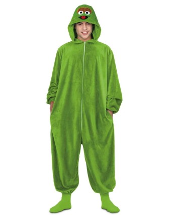 DISFRAZ DE OSCAR EL GRUÑON ADULTO KIGURUMI