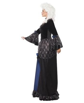 DISFRAZ DE MARQUESA BARROCA AZUL Y NEGRO PARA MUJER