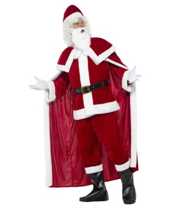 DISFRAZ DE PAPA NOEL DELUXE CON CAPA PARA HOMBRE