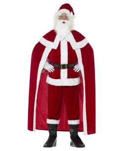 DISFRAZ DE PAPA NOEL DELUXE CON CAPA PARA HOMBRE