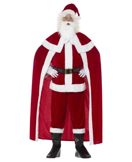 DISFRAZ DE PAPA NOEL DELUXE CON CAPA PARA HOMBRE