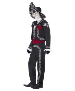 DISFRAZ DE ESQUELETO DIA DE LOS MUERTOS DECORADO PARA HOMBRE 2