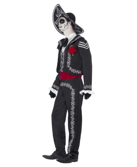 DISFRAZ DE ESQUELETO DIA DE LOS MUERTOS DECORADO