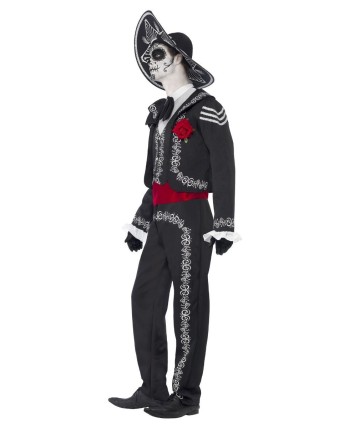 DISFRAZ DE ESQUELETO DIA DE LOS MUERTOS DECORADO PARA HOMBRE