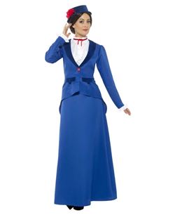 DISFRAZ DE INSTITUTRIZ AZUL VICTORIANA PARA MUJER