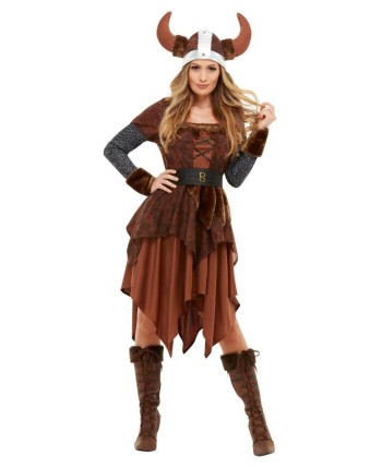 DISFRAZ DE VIKINGA DELUXE MARRON PARA MUJER