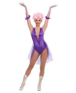 DISFRAZ DE TRAPECISTA MORADO PARA MUJER 2