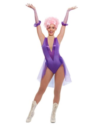DISFRAZ DE TRAPECISTA MORADO DISFRAZ DE TRAPECISTA MORADO