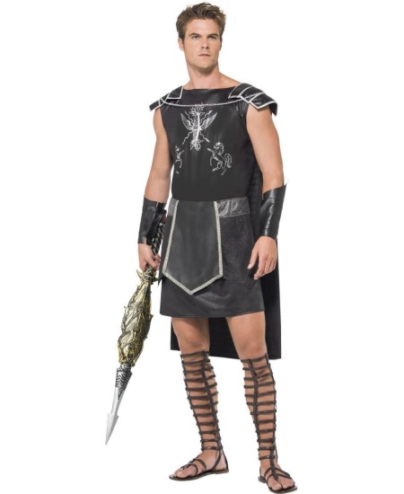 DISFRAZ DE GLADIADOR NEGRO DELUXE PARA HOMBRE
