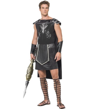 DISFRAZ DE GLADIADOR NEGRO DELUXE PARA HOMBRE