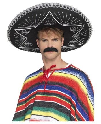 SOMBRERO MEJICANO CHARRO DECORADO DELUXE