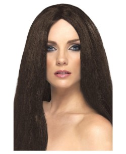 PELUCA MELENA LARGA SIN FLEQUILLO CASTAÑA